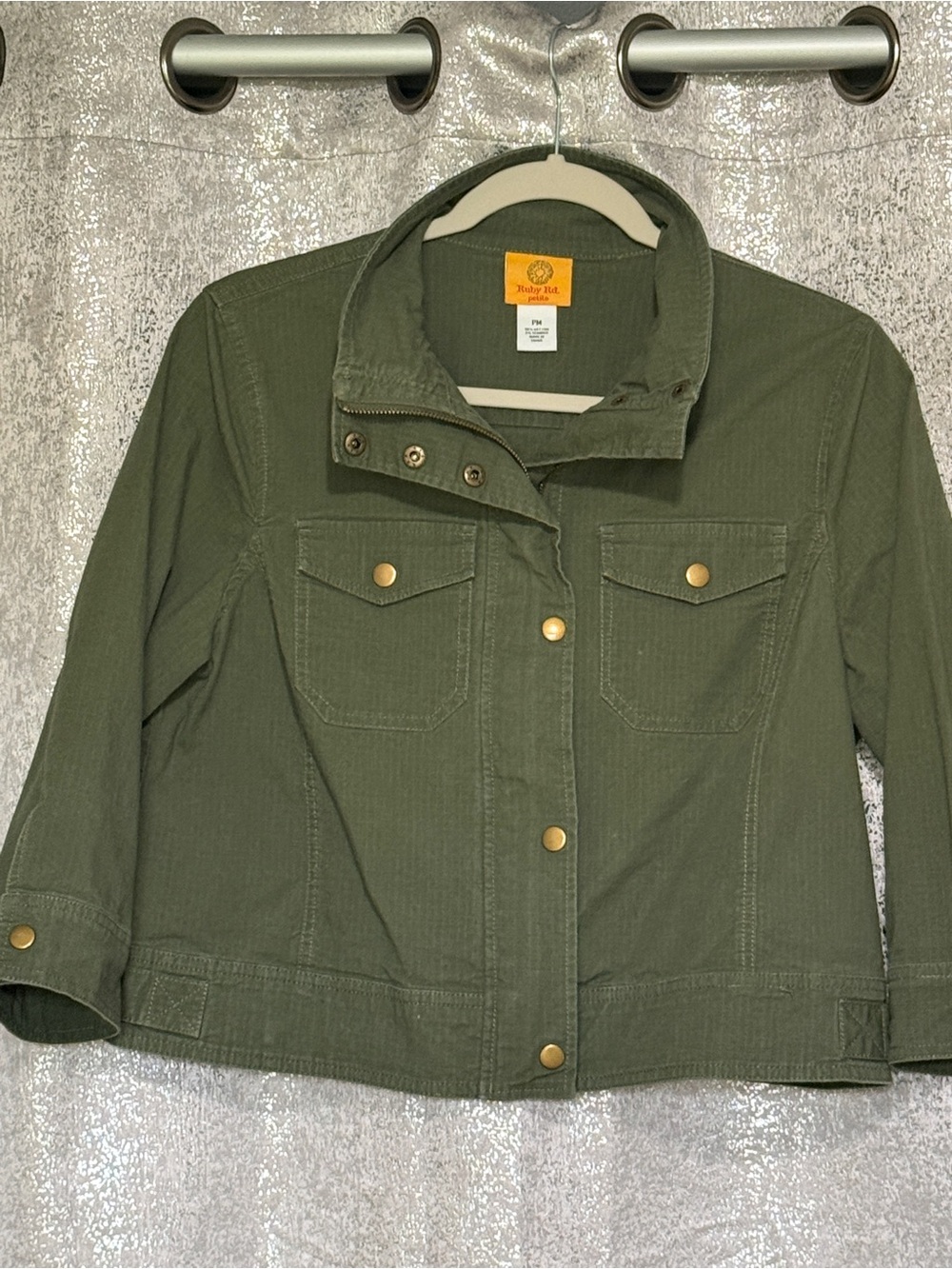 Ruby Rd. Olive Green Utility Jean Jacket - Picture 3 of 3